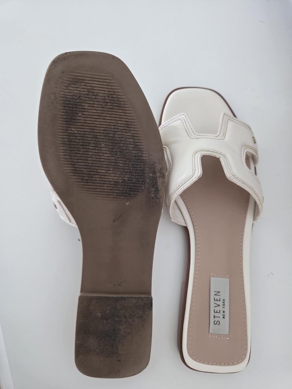 Harlien Slide sandals In Cream / STEVEN NEW YORK Size 8 - Picture 3 of 3